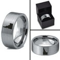 thumbnail image 4 of Tungsten Idaho The Gem State Band Ring 8mm Men Women Comfort Fit Gray Flat Cut Brushed Polished, 4 of 4
