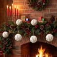 thumbnail image 6 of Cotton Christmas Balls ,2.2 Inch Snowflake Ball Ornaments for Christmas Tree, Hanging Decorative Ball Ornaments for Xmas Scene Decoration, 6 of 6