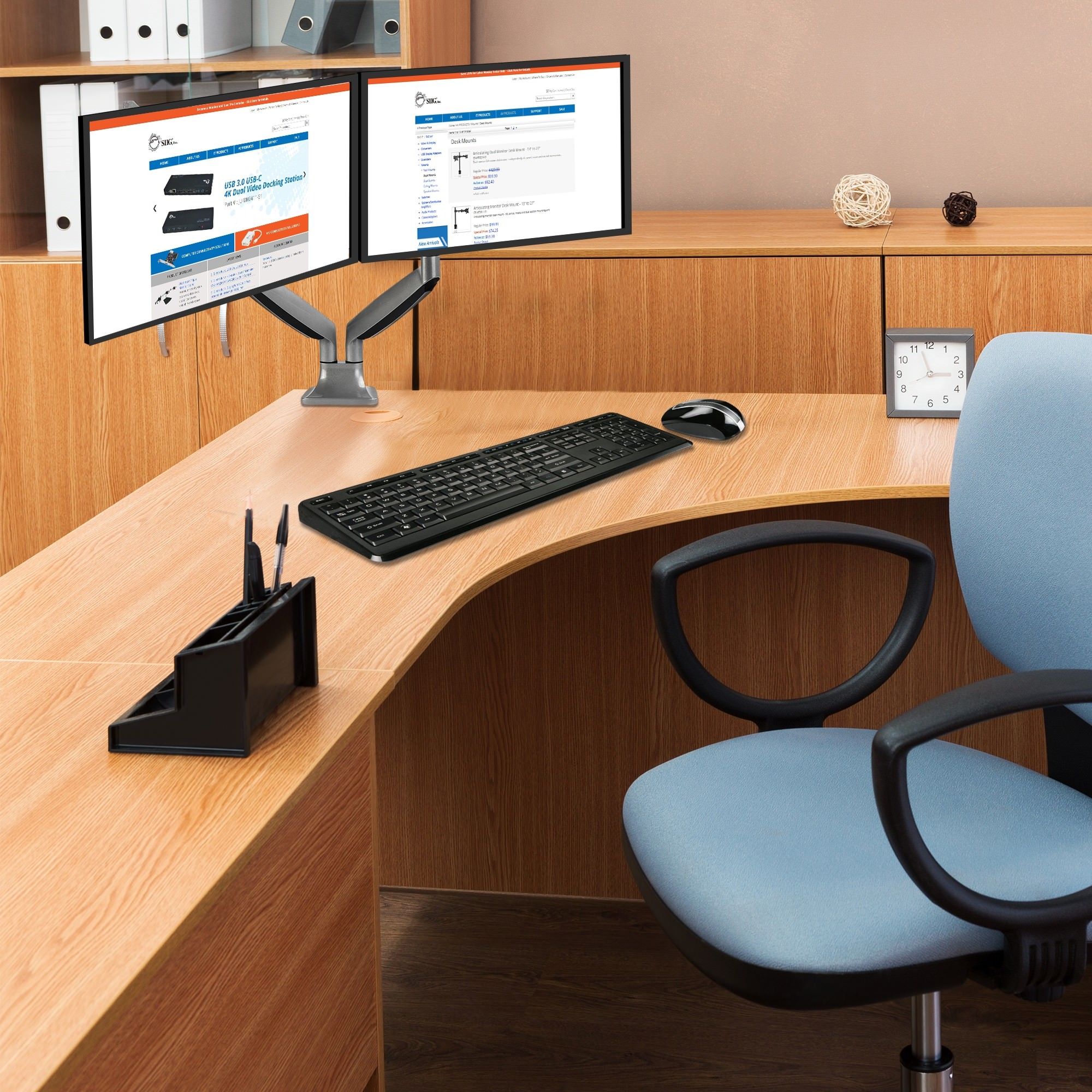 SIIG Dual Desk Mount for Flat Panel 