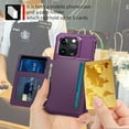 thumbnail image 5 of Nalacover Wallet Case for iPhone 15 Pro Max Credit Card Slots Holder Luxury PU Leather Cover, Magnetic Car Mount Shockproof Lens Protective Case for iPhone 15 Pro Max, Purple, 5 of 6