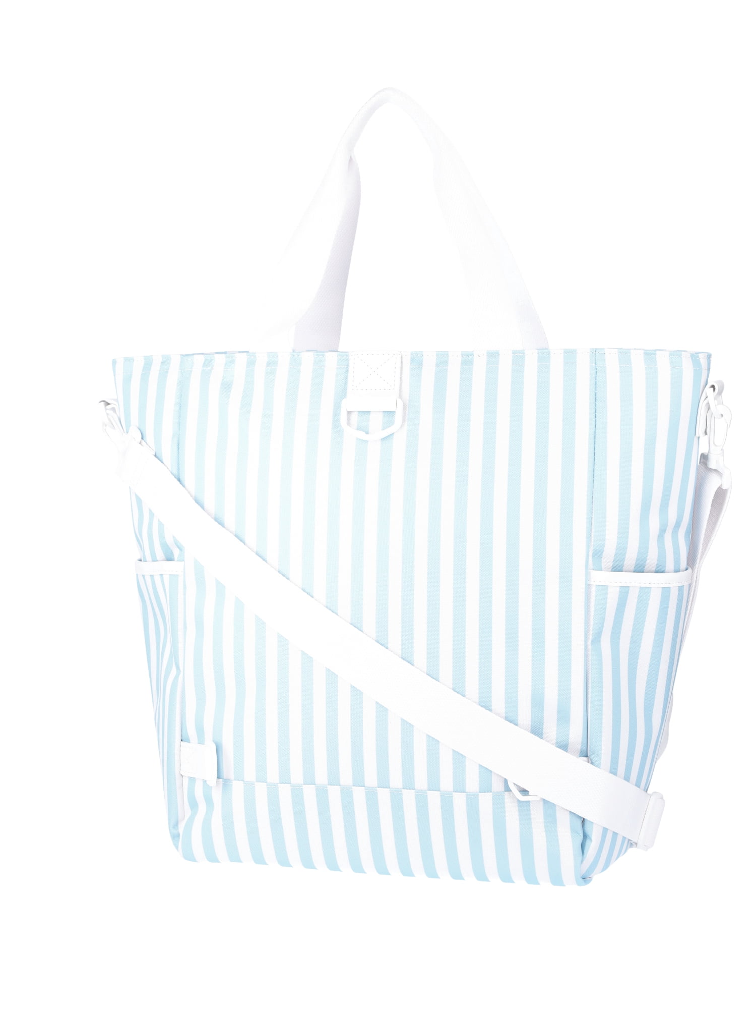 No Boundaries Beach Cooler Tote Bag, Blue Stripe, Women’s