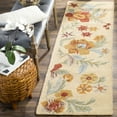 thumbnail image 3 of SAFAVIEH Blossom Emely Floral Flowers Wool Area Rug, Beige/Multi, 4' x 6', 3 of 10