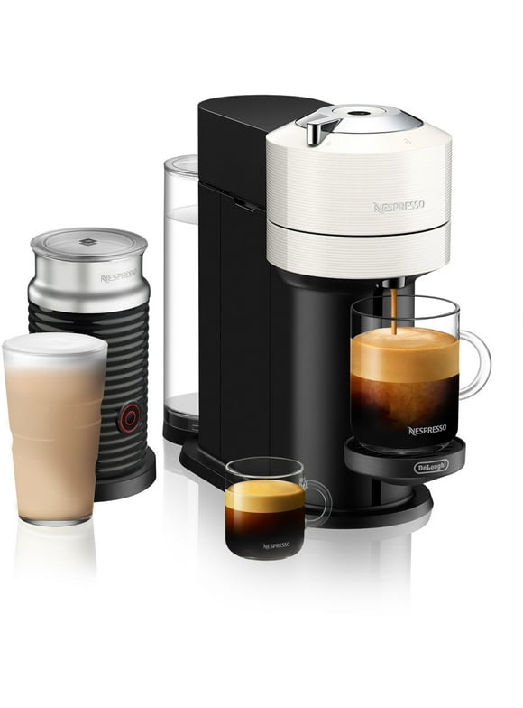 Nespresso ENV120WAE Vertuo Next Coffee and Espresso Maker, Machine + Aeroccino, White