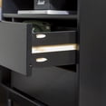 thumbnail image 4 of Walker Edison Mid-Century Modern 2-Drawer Wood Nightstand, Solid Black, 4 of 24