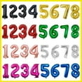thumbnail image 4 of 16 Inch Birthday Balloon Numbers 0-9 Foil Balloons Red Blue Green Black Rose Red Gold Party Decorations, 4 of 12