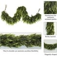 thumbnail image 2 of Guvpev 9FT Artificial Cedar Christmas Garland, Real Touch Winter Greenery, Realistic Christmas Rattan Soft Glue Green Plant Cedar Garland for Decorating Table, Mantel, Indoor Outdoor Xmas Decorations, 2 of 8