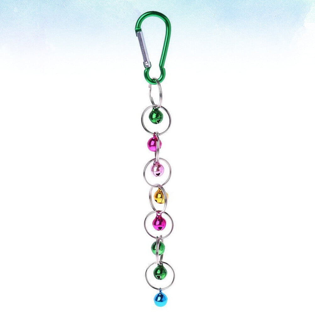 ELAYARD Parrot Swing Bird with Small Bell, Stainless Steel Hanging Ring