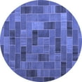 thumbnail image 1 of Ahgly Company Machine Washable Indoor Round Patchwork Blue Transitional Area Rugs, 7' Round, 1 of 4