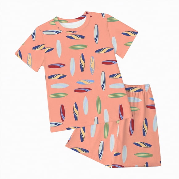 gdxvjhbj Pyjamas pour Tout-Petits Enfant Petits Garçons Pyjamas 2 Pcs Ensemble Court Coton Vêtements de Nuit Enfants Pjs Vêtements pour Tout-Petits Jammies 5T 6T (Rose,5-6 Ans)