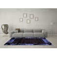 thumbnail image 3 of Ahgly Company Machine Washable Indoor Rectangle Abstract Blue Modern Area Rugs, 7' x 9', 3 of 4