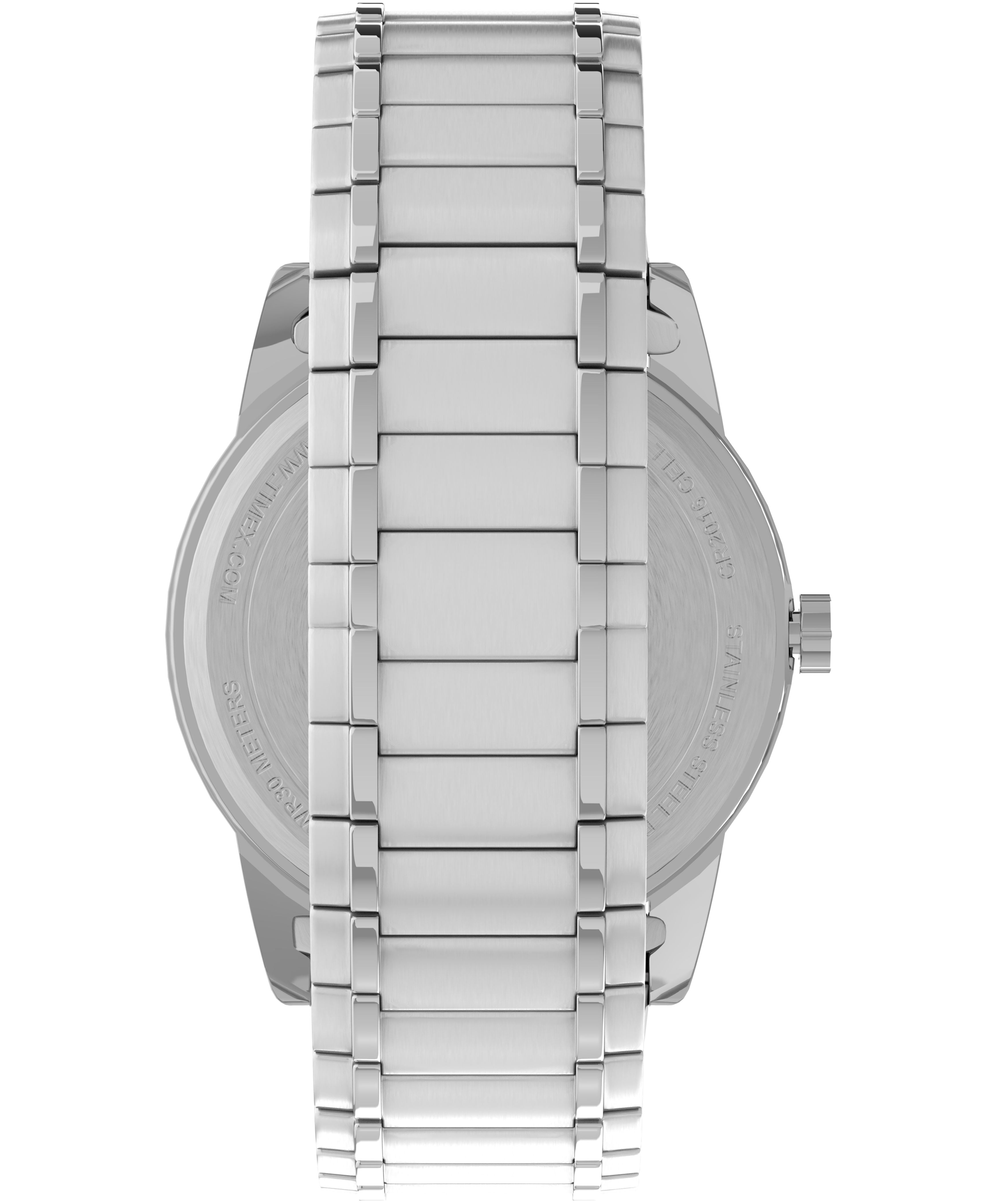 Timex Men's Easy Reader Date Silver/White 38mm Casual Watch, Tapered Expansion Band