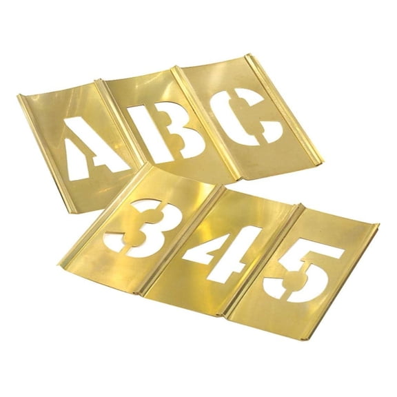 10071 2" Brass Letters & Numbers Set 45 pc