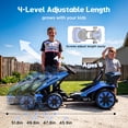 thumbnail image 3 of Wisairt 24V 10Ah Kids Electric Go Kart Drift Car, 360° Drift Ride on Toy with 800W Motors, 7.5 MPH, Adjustable Length, LED Lights, Drift Racing Kart for Big Kids 6-12 Years Old, 135 LBS, Blue, 3 of 12