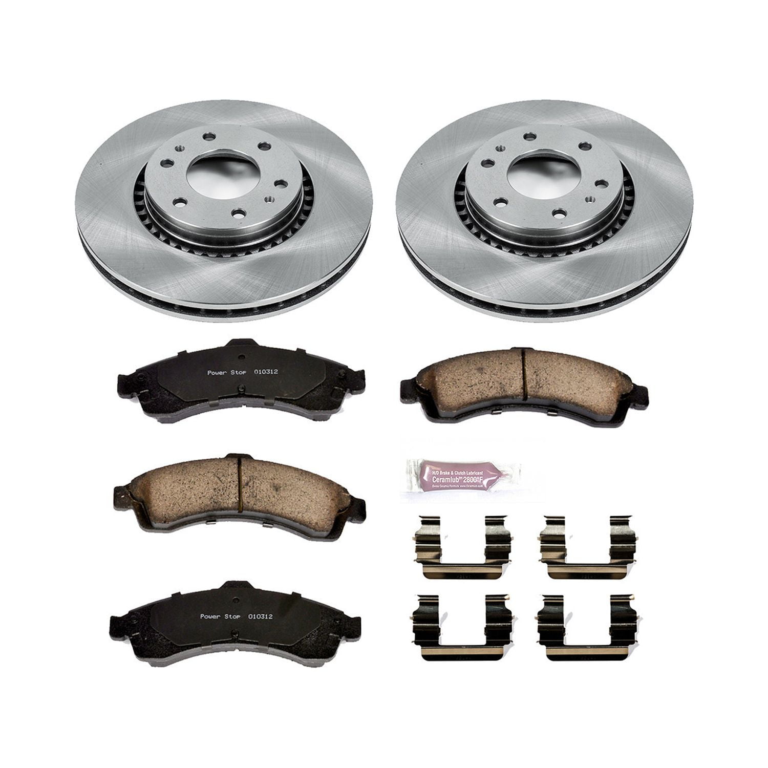 Power Stop Front Stock Replacement Brake Pad and Rotor Kit KOE2061
