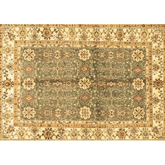 Ahgly Company Machine Washable Indoor Rectangle Oriental Brown Traditional Area Rugs, 2' x 3'