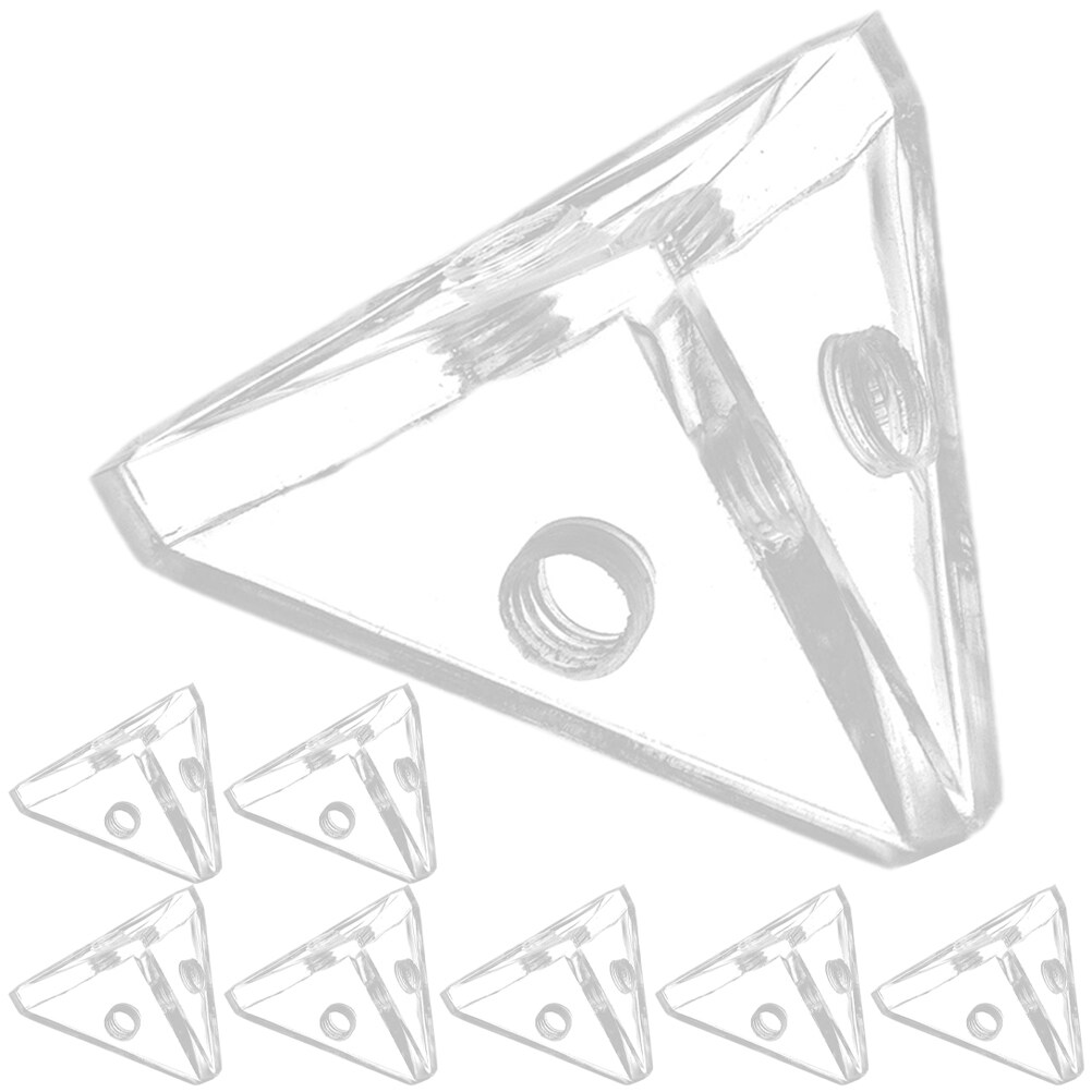 8Pcs Acrylic Display Case Connectors Triangle Connectors Acrylic