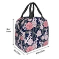 thumbnail image 3 of Pofeuu Rose Flowers Print Lunch Bag Lunch Box Insulated Lunch Bag Adult Lunch Box for Men and Women, 3 of 8