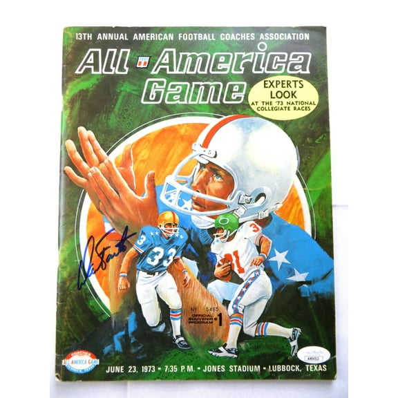 Dan Fouts Signed Autographed Program 1973 All-American Game Oregon JSA AH04513