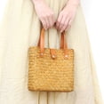 thumbnail image 2 of Xiao Hua Bolso de hombro tejido para mujer, bolso de mano y neceser, elegante bolso de mano tejido para playa, de verano, 7,87 x 2,75 x 7,48 pulgadas (Estilo I), 2 of 5