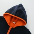 thumbnail image 3 of Mepaouo Toddler Boys Girls Hooded Jacket Winter Fleece Hoodie Coat Baby Kids Zip up Clothes Outerwear Orange 9-10 Years, 3 of 8