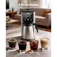 thumbnail image 4 of Programmable 5 Cup Drip Coffee Maker, Single Serve Hot & Iced Machine for K Grounds, 95oz Removable Reservoir, 6–24oz Brew Size, Strong Brew, Stainless Steel Thermal Carafe, Black, 4 of 4
