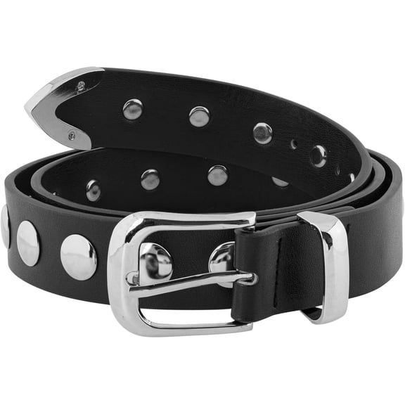 YooGuoGuo Gothic Black PU Faux Leather Belt, Y2k Emo Punk Belt, Goth Accessories, Punk Accessories