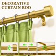 thumbnail image 4 of Curtain Rods For Windows 32-144 Inch  1 Adjustable Flash Rod Set With Brackets Easy Install, 4 of 7