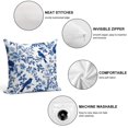 thumbnail image 3 of Blue Pioneer Flower And Bird Pillow Covers,Blue Pioneer Flower And Bird Throw Pillow Covers 24"×24" ,Living Room Sofa Couch Pillow Covers,Decorative Pillow Covers, 3 of 7