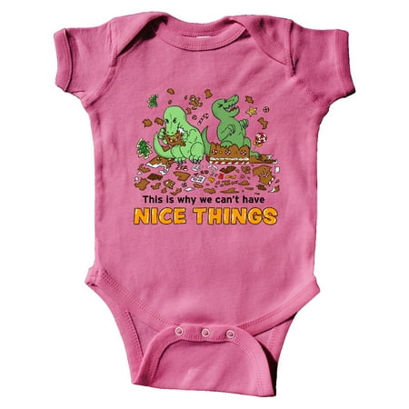 

Inktastic This Is Why We Can t Have Nice Things with Dinosaurs Gift Baby Boy or Baby Girl Bodysuit