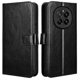 thumbnail image 1 of For Honor Magic7 5G Case Crazy Horse Texture PU Leather Phone Wallet Cover - Black, 1 of 5