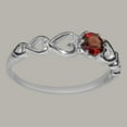 thumbnail image 3 of LBG British Made 925 Sterling Silver Natural Garnet Womens Solitaire Ring - 33 size options - Size 4.5, 3 of 6