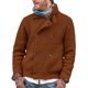 thumbnail image 1 of Gibobby Suéteres para hombre Suéter de punto con cuello de chal para hombre, ajuste regular, con botones(Marrón,CH), 1 of 5