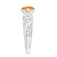 thumbnail image 3 of Rosec Jewels 1.25 CT Citrine and Diamond Milgrain Engagement Ring- AAA Grade, 18K White Gold, US 10.50, 3 of 9