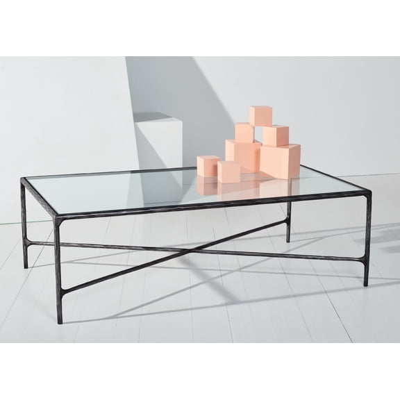SAFAVIEH Couture Jessa Glam Metal Coffee Table, Black