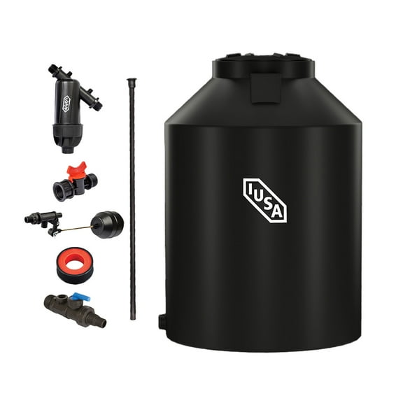 Tinaco Tricapa IUSA, 1100 L., Negro con Accesorios negro
