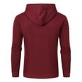 thumbnail image 3 of Weilanxin Mens Hooded Sweatshirt Casual Long Sleeve Drawstring Waffle Knit Pullover Hoodies Winered M, 3 of 8
