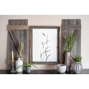 BARNWOODUSA Decorative Shutters Set of 2 Rustic Farmhouse Window Shutters with Traditional Barn Look Z Pattern Made from Reclaimed Wood Interior Country Style Decor Weathered Gray