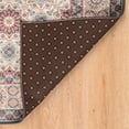 thumbnail image 6 of Contemporary Home Living 2.25' x 3.25' Persian Rosette Lattice Area Throw Rug - Cream and Red, 6 of 8