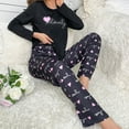 thumbnail image 6 of YIGSECU Women's Pajamas 2 Pieces Lounge Set Loungewear Long Sleeve Top with Long Pant, 6 of 16