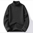 thumbnail image 5 of Mens Turtleneck Sweater Casual Classic Fit Long Sleeve Knit Pullovers Fall Winter Warm Basic Tops Athletic Work Outfit (4XL, Dark Gray), 5 of 6