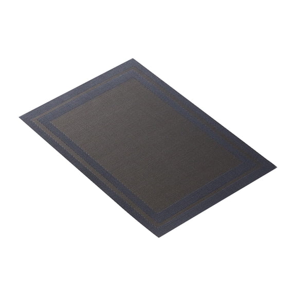 Pitycbo PVC Placemat 30cmx45cm Washable Non Slip Easy Clean Woven Dining Table Mat Place Black