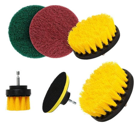 Tuscom Drill Brush Scouring Pad Hard Water Stain Remover for Grout Tiles Sinks Bathtub Bathroom Kitchen 6