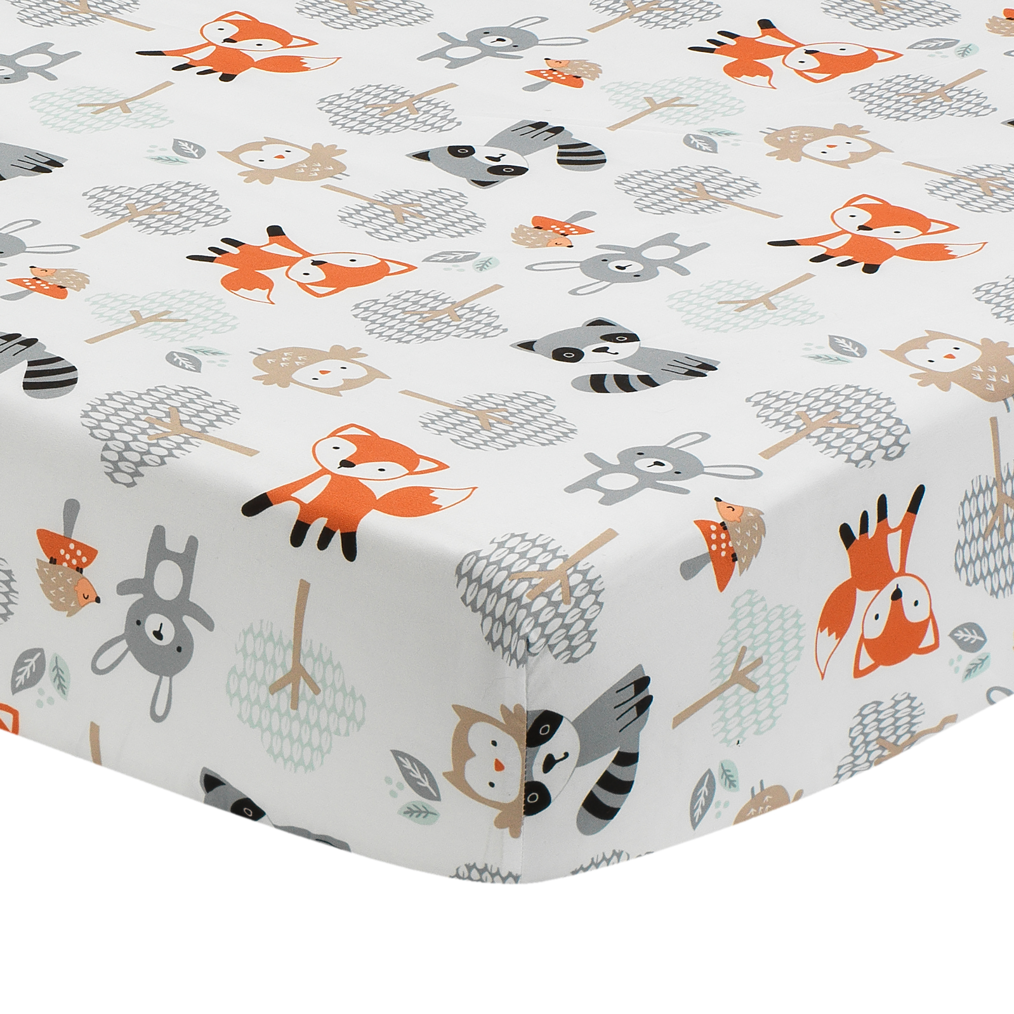 Bedtime Originals Woodland Friends Fitted Crib Sheet photo 1