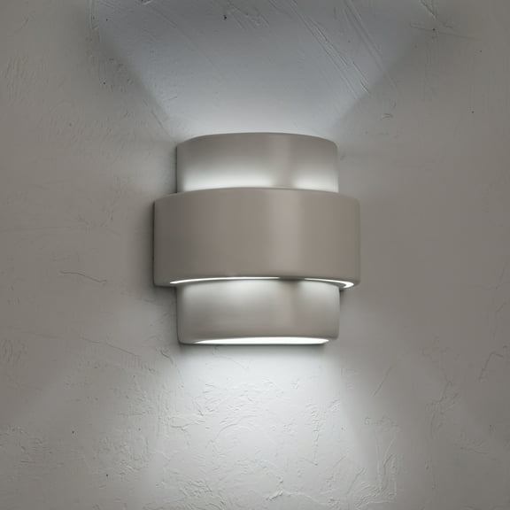 Luxury Lighting Fasciato 10" High Ceramic Outdoor Wall Light, Matte Paint Finish, LED Bulb Included