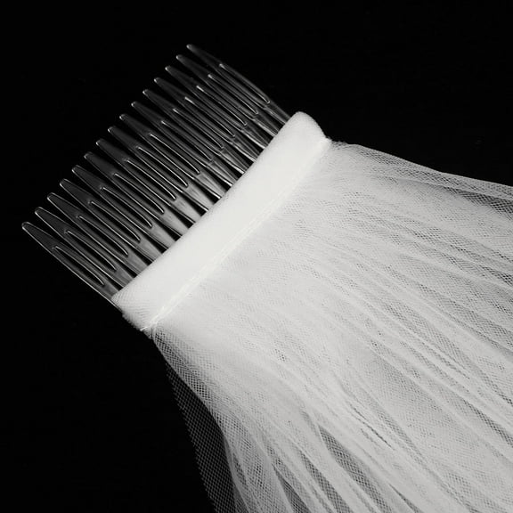 KAKOWELY Bridal Veil Long Beige Flowy and Smooth 1Pack 31.5x2.8x0.04in