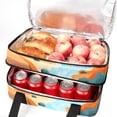 thumbnail image 5 of Kangaroo Double Layered Insulated Lunch Bag with Two Compartments - Large Capacity 7.1x11.4x16.1 Inches Hand-Carry Lunch Bags for Refrigerated Meals, 5 of 6
