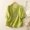 Mint Green, variant on Linen Shirt Women Regular Fit Embroidery Womens Cute Tops 3/4 Sleeve V Neck Blouses for Women Casual M-2XL