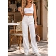 thumbnail image 3 of DOKOTOO Women's Jeans Straight Leg Stretchy Jeans High Waisted Trendy Welt Pockets Loose Wide Leg Denim Pants, 3 of 8