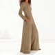thumbnail image 5 of RKSTN Jumpsuits for Women Plus Size Zipper Wide Leg Romper Pants Womens Casual Solid Loose Fits Comfortable Zip Up Jumpsuit with Pockets, 5 of 9