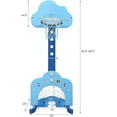 thumbnail image 3 of WYDK Kids Basketball Hoop, Toddler Sports Activity Center w/ 5 Adjustable Height Levels, Basketball Soccer Golf Game Set, Indoor Outdoor Basketball Hoop Set Gift for Baby Infant Blue Clouds, 3 of 9